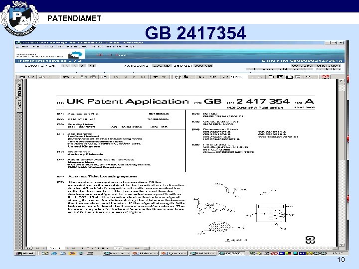 PATENDIAMET GB 2417354 10 