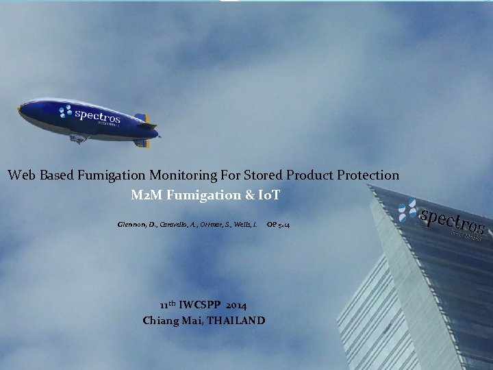 Web Based Fumigation Monitoring For Stored Product Protection M 2 M Fumigation & Io.