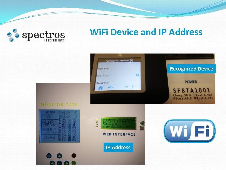 Wi. Fi Device and IP Address Recognized Device IP Address 