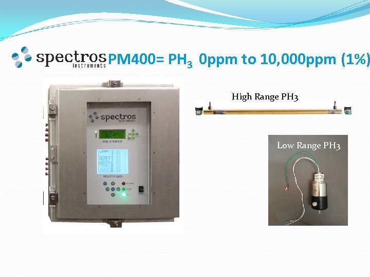 PM 400= PH 3 0 ppm to 10, 000 ppm (1%) High Range PH