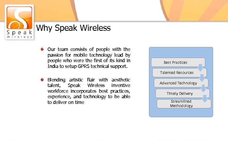 Why Speak Wireless Our team consists of people with the passion for mobile technology