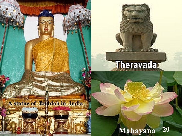 A statue of Buddah in India Mahayana 20 