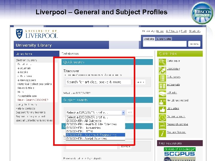 Liverpool – General and Subject Profiles 