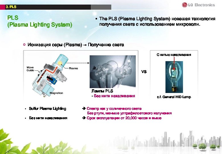 3. PLS (Plasma Lighting System) § The PLS (Plasma Lighting System) новешая технология получения