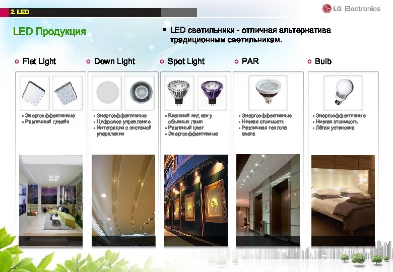 2. LED Продукция § LED светильники - отличная альтернатива традиционным светильникам. Flat Light Down