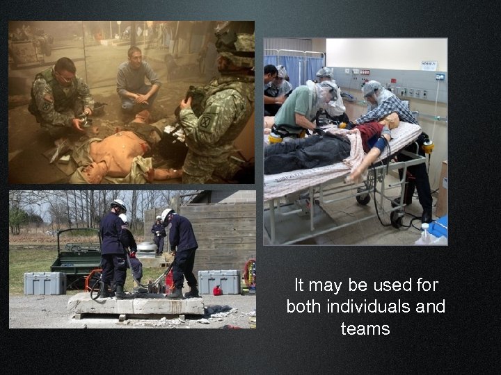 It may be used for both individuals and teams 