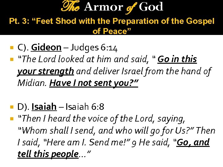 The Armor of God Pt. 3: “Feet Shod with the Preparation of the Gospel