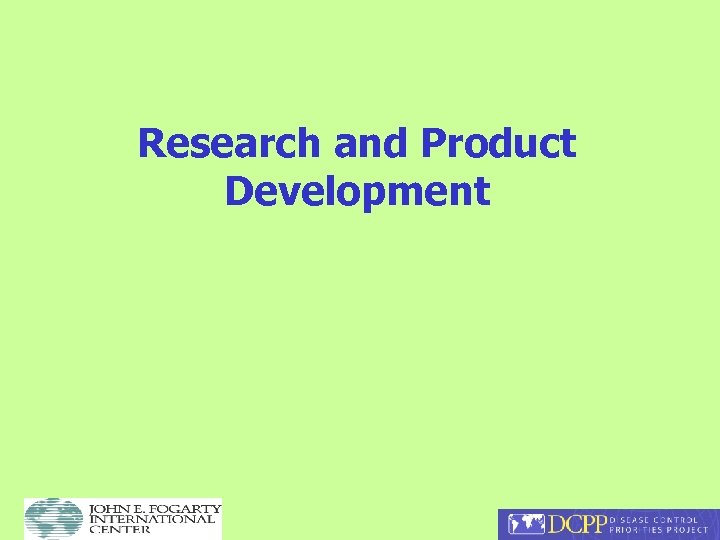 Research and Product Development 