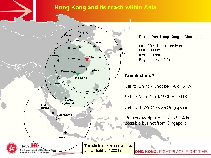 Hong Kong and its reach within Asia Shenyang Beijing Flights from Hong Kong to