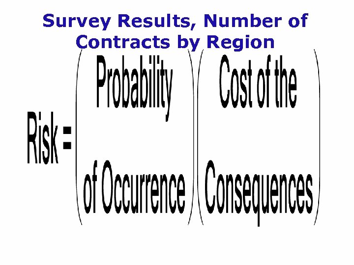 Survey Results, Number of Contracts by Region 