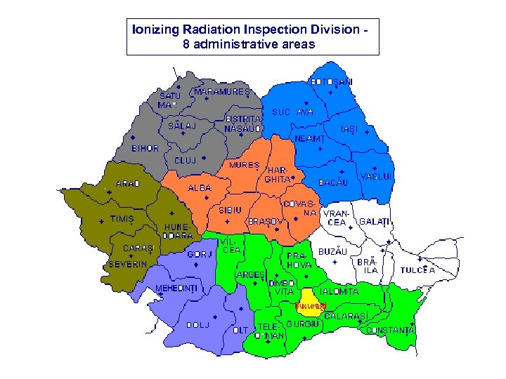 Ionizing Radiation Inspection Division 8 administrative areas 