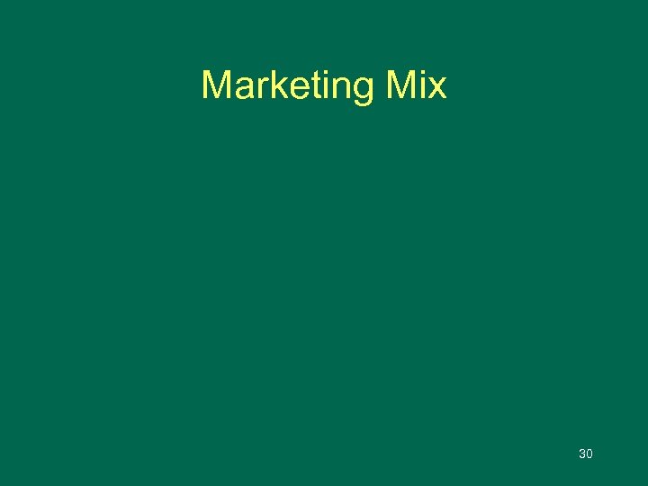 Marketing Mix 30 