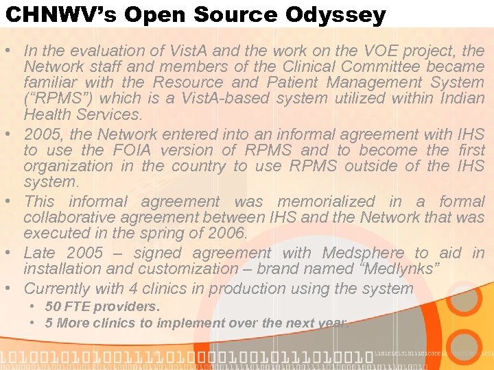CHNWV’s Open Source Odyssey • In the evaluation of Vist. A and the work