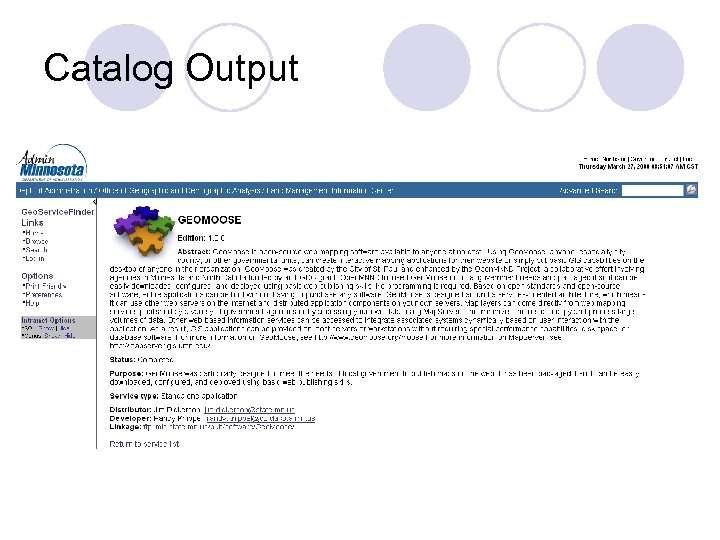 Catalog Output 