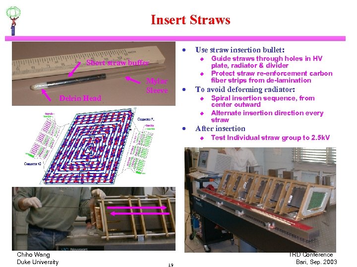 Insert Straws · u Short straw buffer Delrin Head Use straw insertion bullet: u