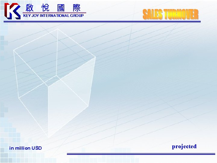 啟 悅 國 際 KEY JOY INTERNATIONAL GROUP in million USD projected 