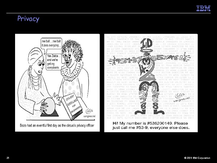 Privacy 25 © 2009 IBM Corporation 