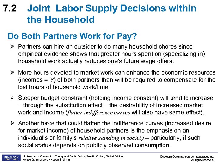 7. 2 Joint Labor Supply Decisions within the Household Do Both Partners Work for