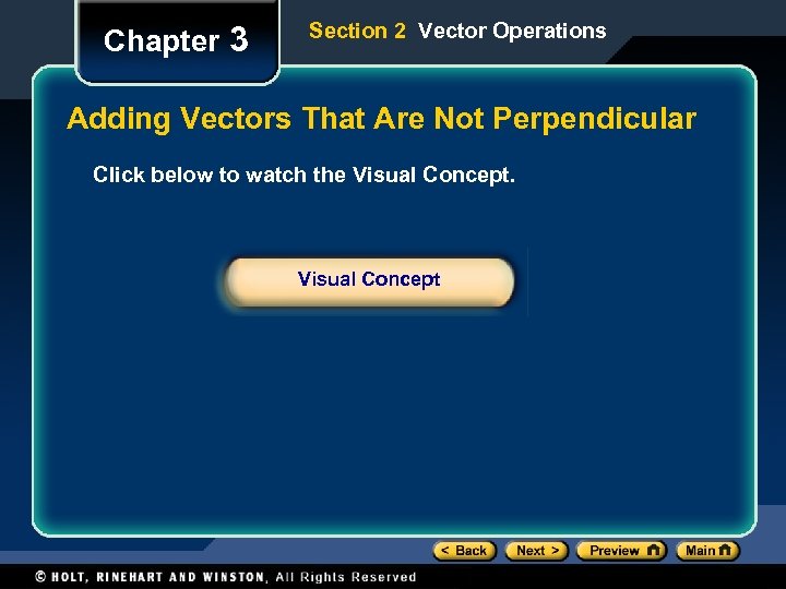 Chapter 3 Section 2 Vector Operations Adding Vectors That Are Not Perpendicular Click below