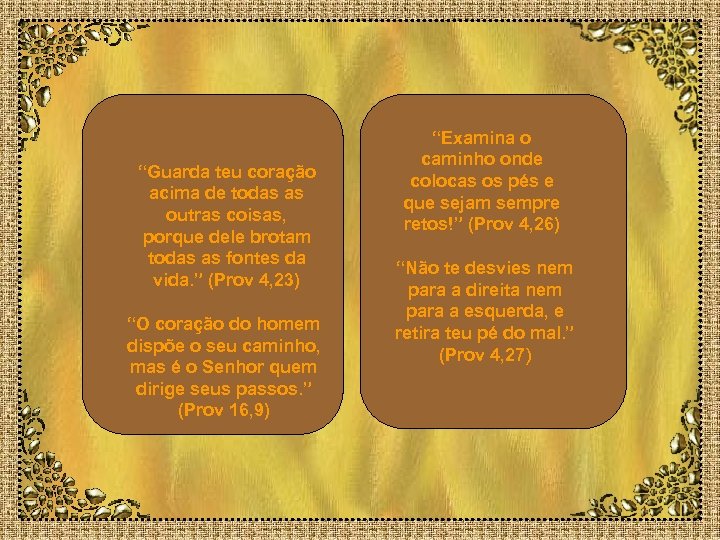 “Guarda teu coração acima de todas as outras coisas, porque dele brotam todas as