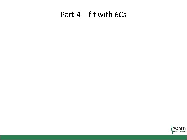 Part 4 – fit with 6 Cs 