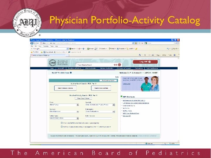 Physician Portfolio-Activity Catalog 