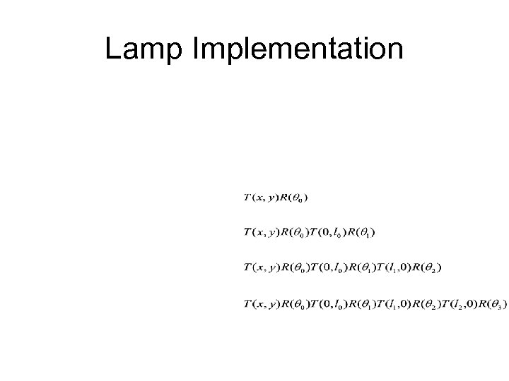 Lamp Implementation 