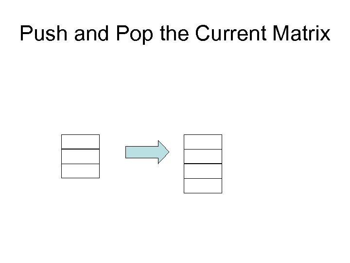 Push and Pop the Current Matrix 