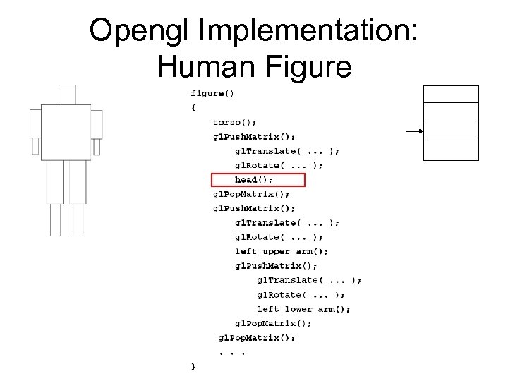 Opengl Implementation: Human Figure 