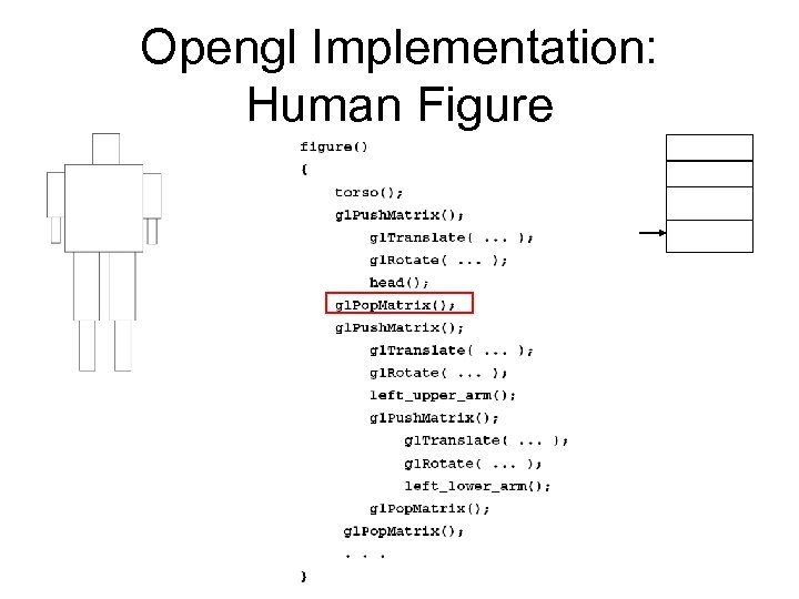 Opengl Implementation: Human Figure 