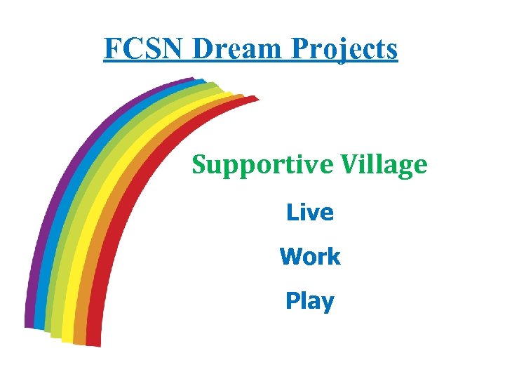 FCSN Dream Projects Supportive Village Live Work Play 