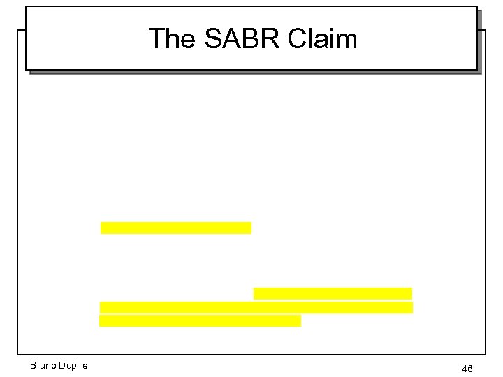 The SABR Claim Bruno Dupire 46 