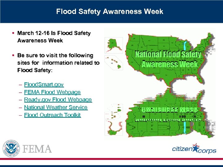Flood Safety Awareness Week § March 12 -16 Is Flood Safety Awareness Week §