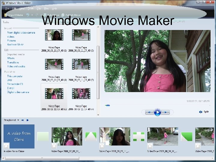 Windows Movie Maker 73 