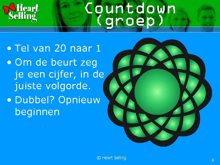Countdown (groep) • Tel van 20 naar 1 • Om de beurt zeg je