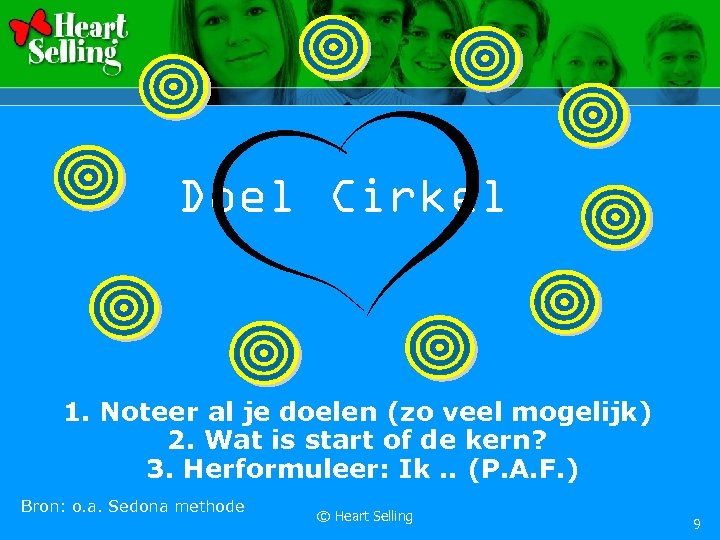 Doel Cirkel 1. Noteer al je doelen (zo veel mogelijk) 2. Wat is start