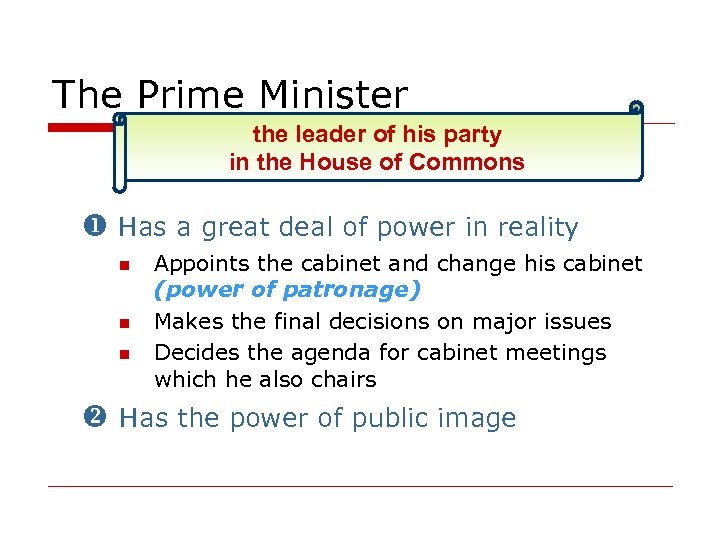 The Prime Minister the leader of his party in the House of Commons Has