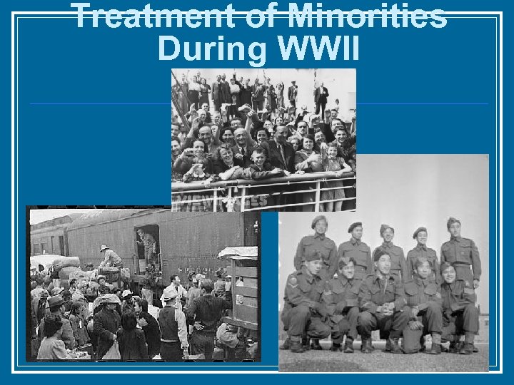 Treatment of Minorities During WWII 