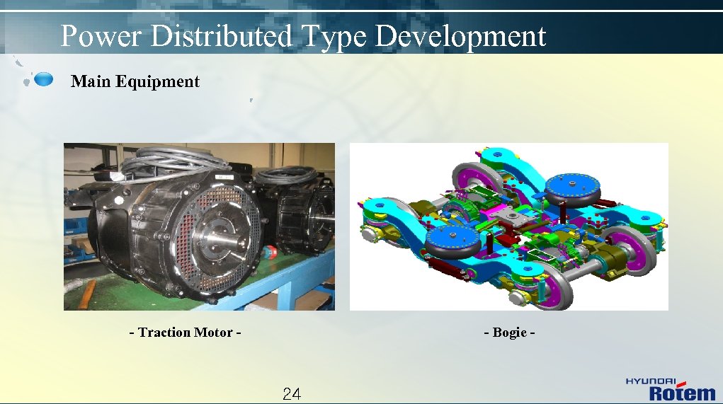 Power Distributed Type Development Main Equipment - Traction Motor - - Bogie - 24