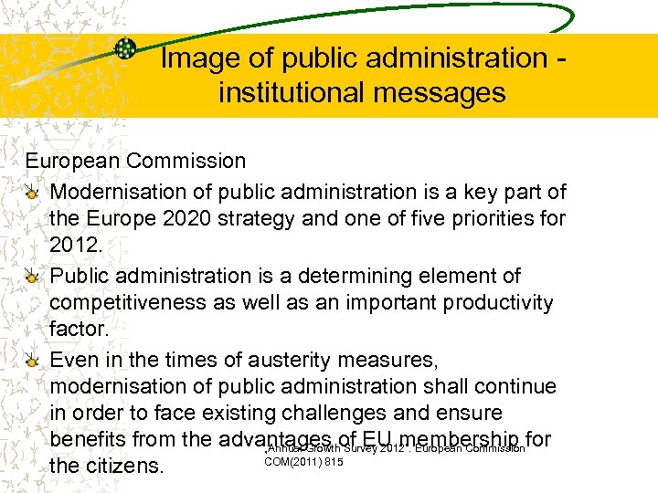 Image of public administration institutional messages European Commission Modernisation of public administration is a