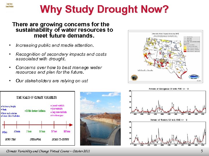 Why Study Drought Now? There are growing concerns for the sustainability of water resources