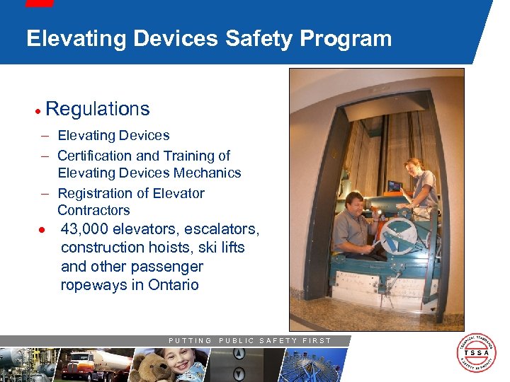 Elevating Devices Safety Program · Regulations – Elevating Devices – Certification and Training of