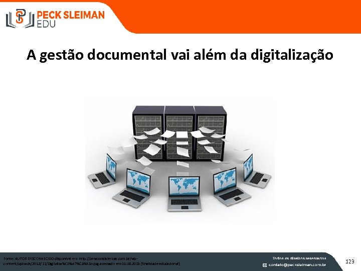 A gestão documental vai além da digitalização Fonte: AUTOR DESCONHECIDO disponível em http: //amazonsistemas.