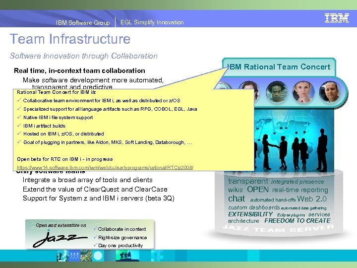 IBM Software Group | EGL Simplify Innovation IBM Software Group EGL Simplify Innovation Team