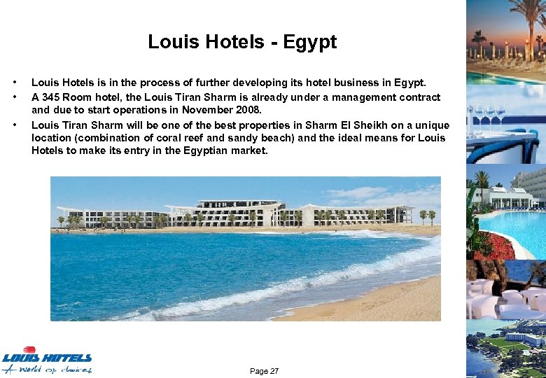 Louis Hotels - Egypt • • • Louis Hotels is in the process of