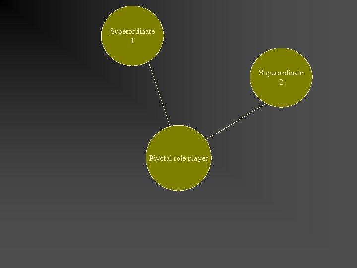 Superordinate 1 Superordinate 2 Pivotal role player 