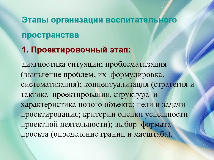 Воспитательное пространство образовательной организации