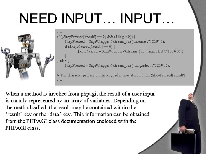 NEED INPUT… …. if (($key. Pressed['result'] == 0) && ($flag > 0)) { $key.