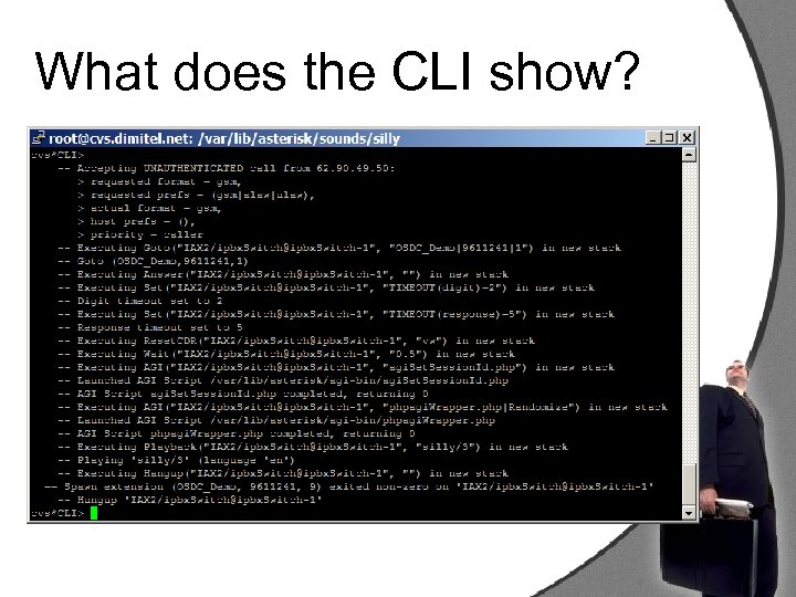 What does the CLI show? 
