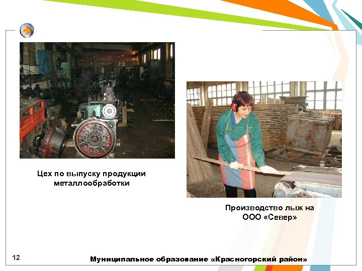 Цех по выпуску продукции металлообработки Производство лыж на ООО «Север» 12 Муниципальное образование «Красногорский